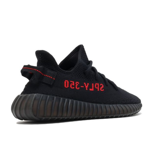 Adidas Yeezy Boost 350 V2 SPLY-350 Black Black Red Shoes