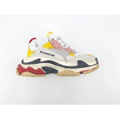  2018 Triple S Grey Yellow Pink Sneakers for Sale Online