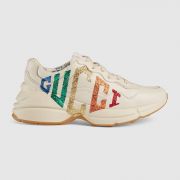  Rhyton glitter Gucci leather sneaker Online