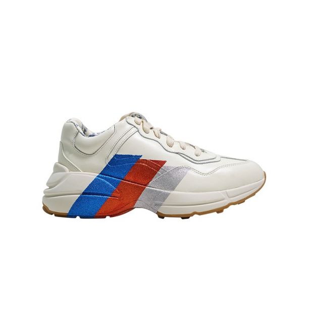  Gucci Rhyton Web print leather sneaker Online