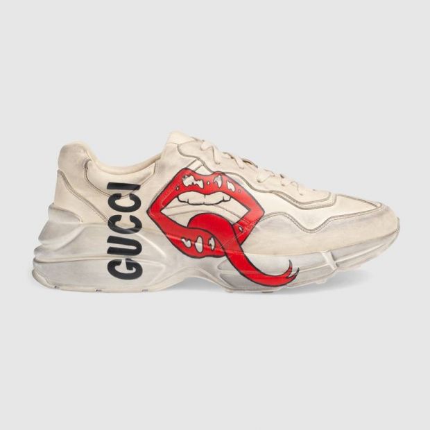  Gucci Rhyton sneaker with mouth print For Sale