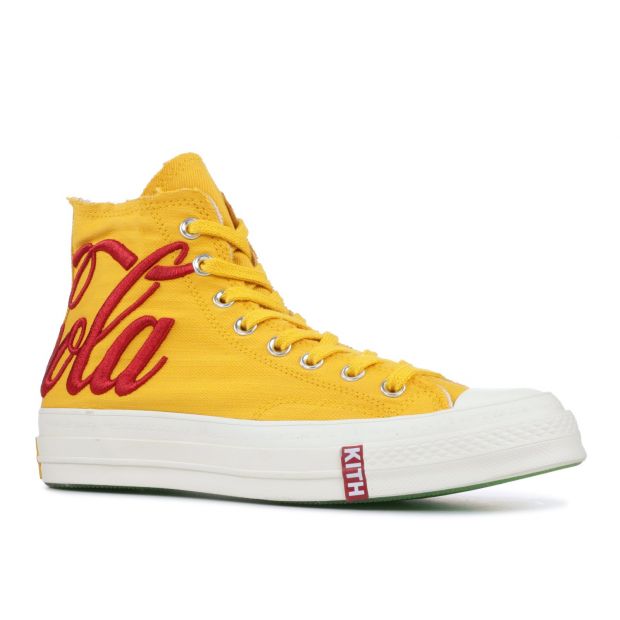 CHEAP CONVERSE CHUCK TAYLOR ALL-STAR 70S HI KITH X COCA COLA YELLOW