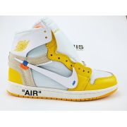 UA Air Jordan 1 Retro High Off-White Canary Yellow