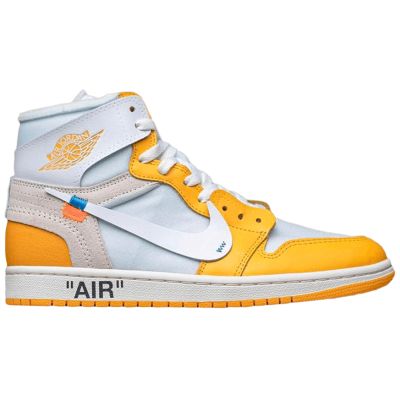 UA Air Jordan 1 Retro High Off-White Canary Yellow