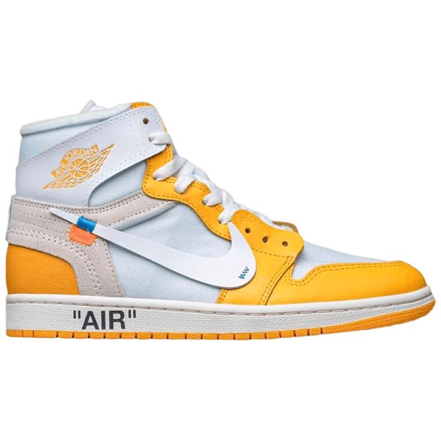 UA Air Jordan 1 Retro High Off-White Canary Yellow