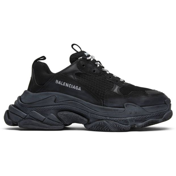  BALENCIAGA TRIPLE S TRAINER TRIPLE BLACK 2018