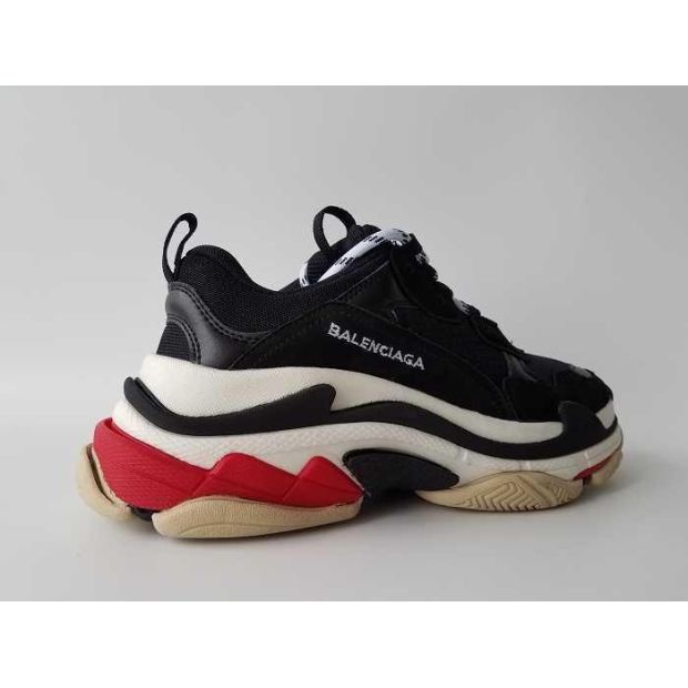  Balenciaga 2017 Fall/Winter Collections Black White Red Sneakers for Sale