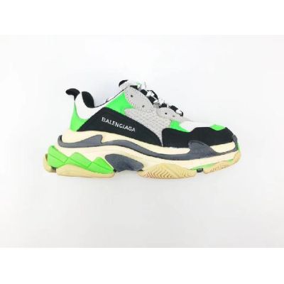  2018 Triple S Grey Green Black Sneakers