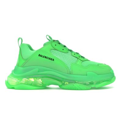  BALENCIAGA TRIPLE S NEON GREEN CLEAR SOLE