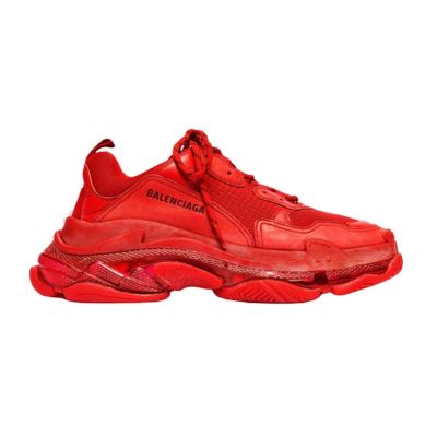 CHEAP BALENCIAGA TRIPLE S RED CLEAR SOLE