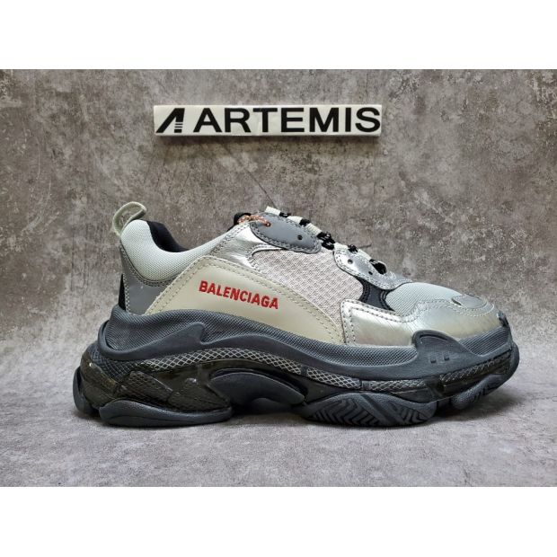 CHEAP BALENCIAGA TRIPLE S BLACK SILVER