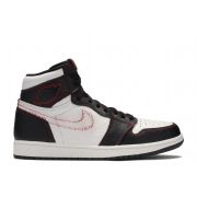  Air Jordan 1 Retro High Defiant White Black Gym Red