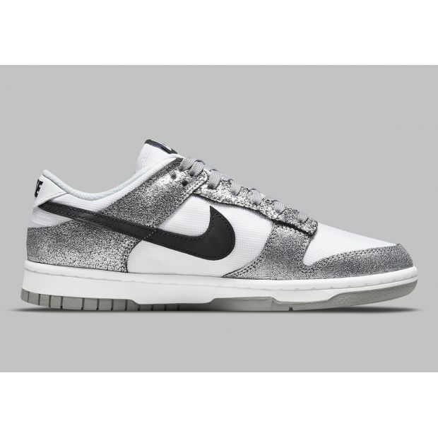  Nike Dunk Low Features Silver Cracked Leather